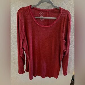 Maurices 24/7 Woman’s  Long Sleeve Ribbed Plus Size 2X Top Size 22